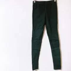 美品⭐️ダークグリーン【L】スキニーパンツ 濃グリーン