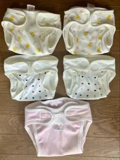 布おむつカバー 5枚セット 新生児 50〜80 赤ちゃんの城 ベビーネンネ