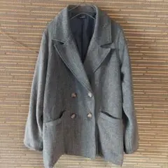 サイズ感がめちゃくちゃ可愛い⭐ツイードジャケット⭐ゆるっとサイズ⭐茶系寄り