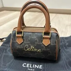 CELINE ラージボストン/トリオンフキャンバス＆カーフスキン - メルカリ