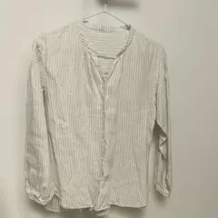 クードシャンス ストライプ 七分袖 シャツ