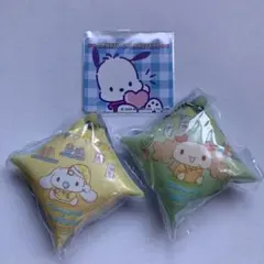 くら寿司コラボ 시나모롤 クッションチャーム ポチャッコシール