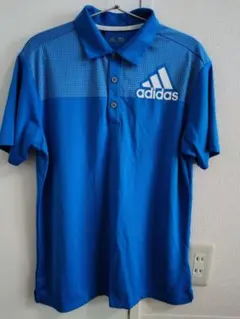 【adidasGOLF】ポロシャツ ブルー Mサイズ