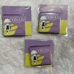 灰原哀　スクエア缶バッジ　コナン探偵社　コナン百貨店　コナン展　観光案内所