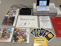 ニンテンドー3DS ホワイト 本体 箱、説明書ゲームソフト4本付き