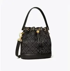 新品 トリーバーチ Tモノグラム バケット バッグ