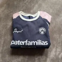 paterfamilias ロゴ スウェット ネイビー ピンク