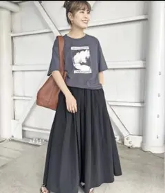 【Spick&Span】タッサークロスタックギャザースカート