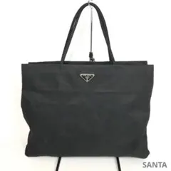 PRADA プラダ ロゴプレート ナイロン トートバッグ ハンドバッグ 블랙