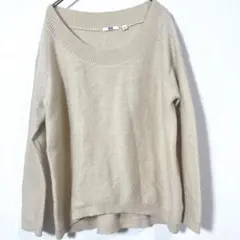 UNIQLO ユニクロ　モヘアニット　ベージュ　L