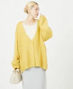 FREAK'S STORE ニットカーディガン イエロー