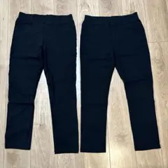 黒 ズボン 2個セット 黒パンツ Ｌサイズ