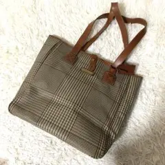 POLO RALPH LAUREN トートバッグ レザー 千鳥格子のサムネイル