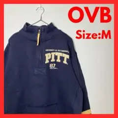 【美品】古着　カレッジロゴ　ハーフジップ　スウェットシャツ　ピッツバーグ大学　M