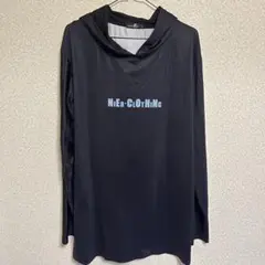 NieR CLOTHING 長袖 パーカー F バックプリント 女の子 ロゴ 黒