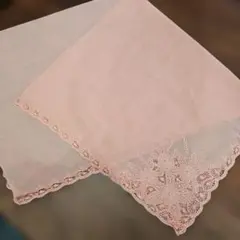 刺繍とラインストーンの装飾ストール ピンクオレンジ