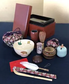 《R》茶道具 茶箱 お茶道具 仕覆付 260326A6