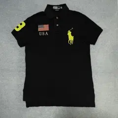 POLO RALPH LAUREN ビッグポニー ワンポイントUSA y2k 黒