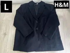 H&M Lサイズ　ブラック シングルボタン ブレザー上着