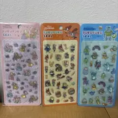 3枚セット　ディズニー　プリンセス　ズートピア　ぷくぷく　立体シール　硬