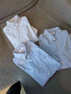 ユニクロ　ドライノンアイロンジャージーストライプシャツ S　半袖　3点セット