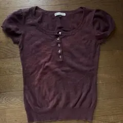 PROPORTION BODY DRESSING Y2K 半袖ニット ボルドー