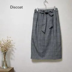 Discoat チェック柄タイトスカート