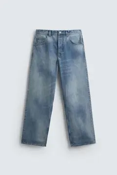 ZARA ヴィンテージ加工バギーフィットジーンズ 36 - メルカリ