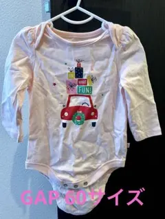 ベビーギャップ ロンパース　クリスマス　ピンク　長袖 3-6M 60サイズ