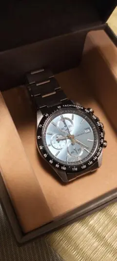 [保証書付]SEIKO クォーツ 腕時計 タキメーター付きジャンク