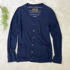 アーバンリサーチ　メンズ　カーディガン　薄手　ネイビー　大きいサイズ【40】