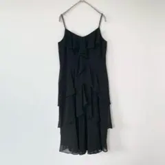 リューデベー［Ｍ］上品クール◎ラインストーン◎シフォンフリル◎キャミワンピースのサムネイル