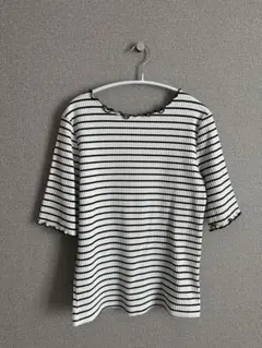 半袖　ボーダー　トップス　ニット