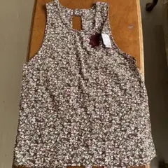 花柄刺繍エプロン ボルドーのサムネイル