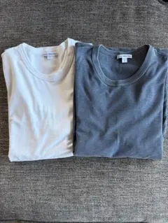 JAMES PERSE クルーネックTシャツ ホワイト・ネイビー2枚セットのサムネイル
