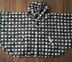 レインコート　レインポンチョ　カッパ　キッズ　子供用　チェック柄