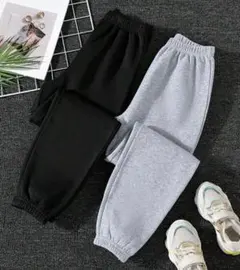 スウェット長ズボン グレー ブラック 9Y
