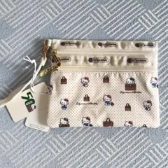 レスポートサック ハローキティ 小銭入れ ポーチ ホワイト 50周年