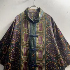 ヨーロッパ 90s 80s ヴィンテージ チャイナシャツ 半袖シャツ トップス