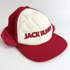 ジャックバニー　耳当て付きキャップ FRサイズ　レッド
