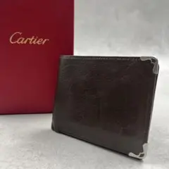 Cartier レザー マストライン メンズ 折り財布 9104