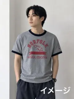 Champion カレッジプリントNORFOLK リンガー Tシャツ Mサイズ