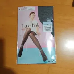 Tuché ブラック ドットストッキング M-L足首ラメ飾り模様新品未開封