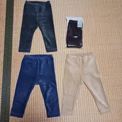 UNIQLO キッズレギンス コーデュロイライク素材80cm 3枚セット