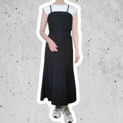 ロングワンピース ノースリーブ キャミワンピース マーメイドスカート