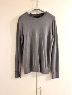 BANANA REPUBLIC シルク混 クルーネックニット グレー Mのサムネイル