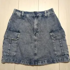 GU デニムカーゴミニスカート Мサイズ