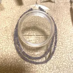 天然石タンザナイト　ボタンカット1連