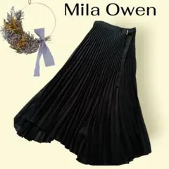 美品　Mila Owen ミラオーウェン ラップ風プリーツアシメスカート ロングのサムネイル