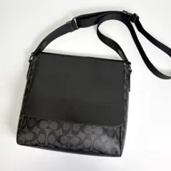 【極美品】COACH ヒューストン マップバッグ シグネチャー ショルダーバッグ